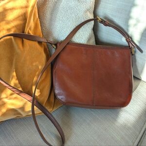 Fossil Brown Leather Crossbody Bag